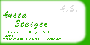 anita steiger business card